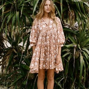 Daughters of India Kyra Caramel Mini Dress L